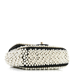 Lambskin Pearl On Flap Black