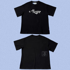 ADWYSD Black Cursive Script Front Tee