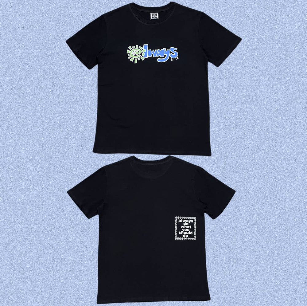 ADWYSD Black Green Blue Logo Tee