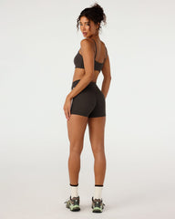 Form Invisible Scrunch Stripe Shorts 3" | Grounded Brown
