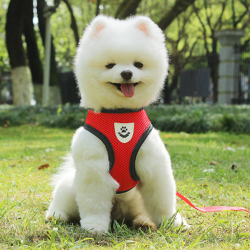 Dog Cat Pet Harness No-Pull Adjustable Outdoor Pet Vest Lead Leash