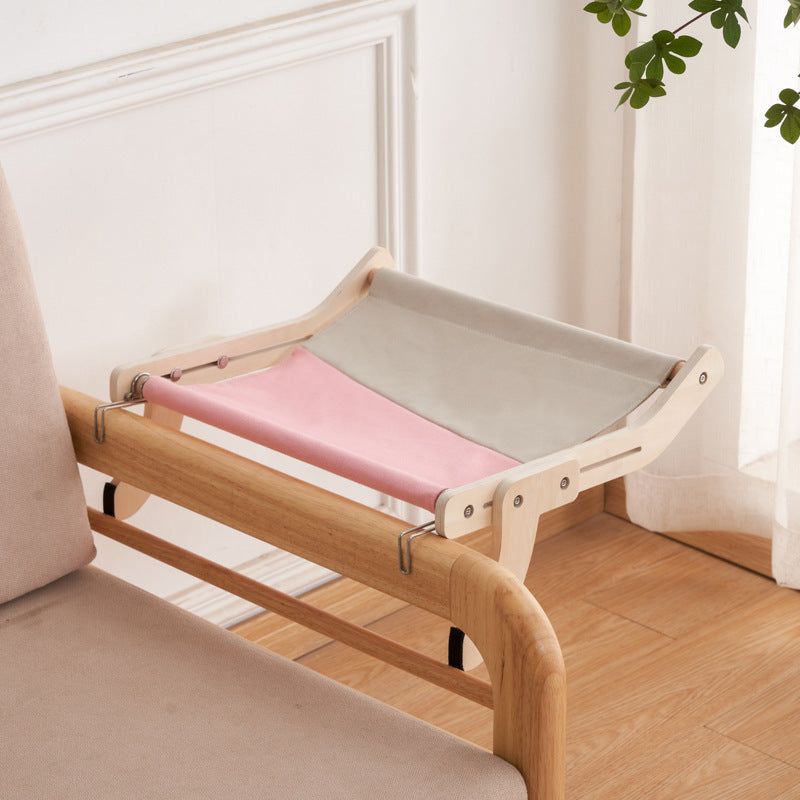 Hanging Cat Bed | Wooden Window & Balcony Perch
