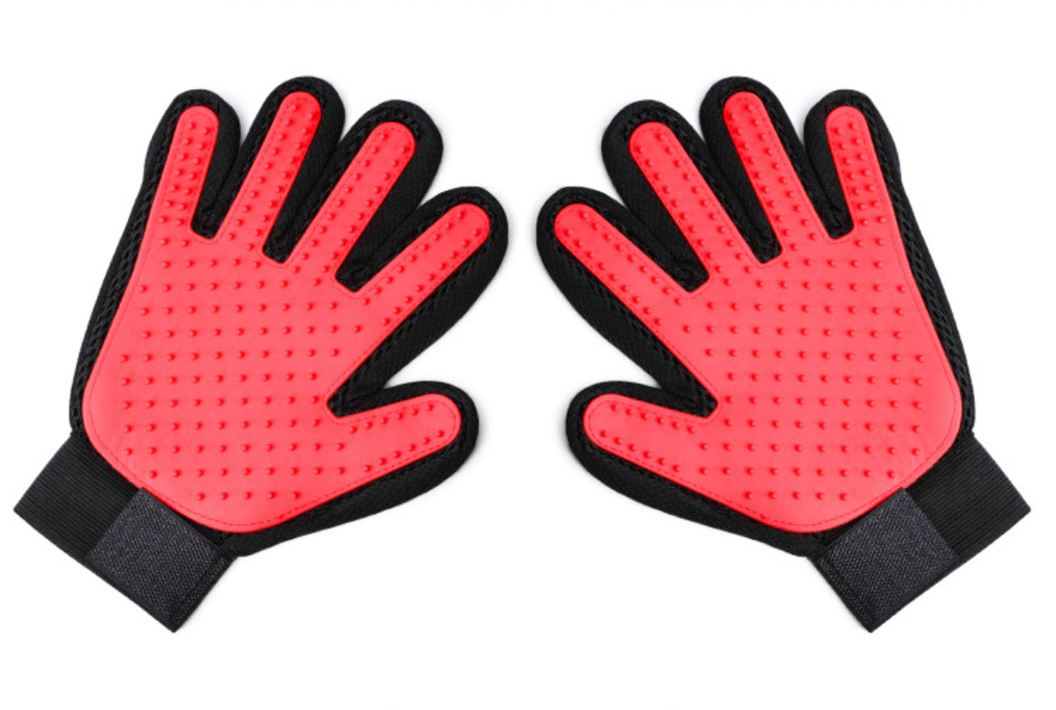 Pet Dog Hair Brush Comb Glove For Pet Cleaning Massage (1 pair