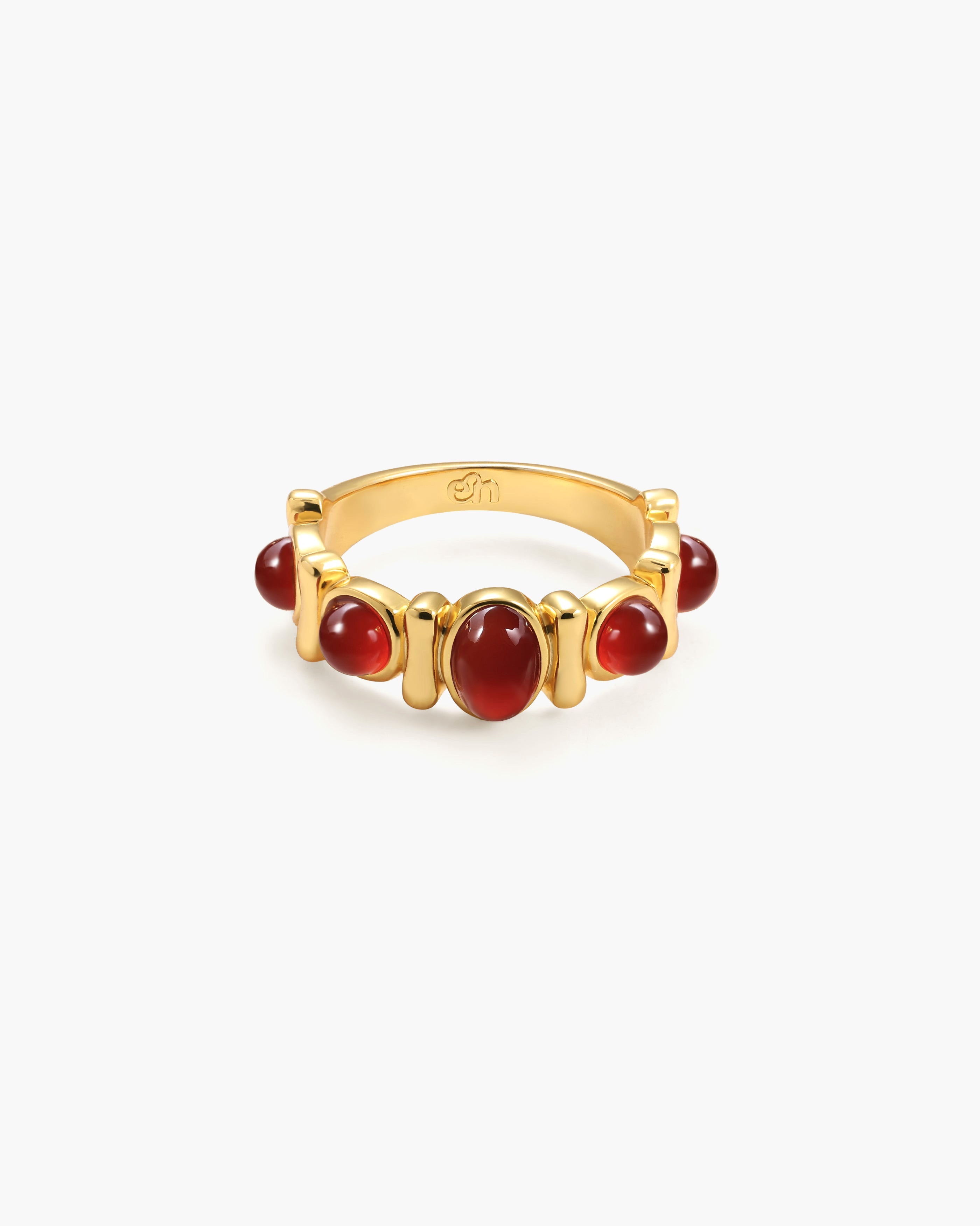 Carnelian Stone Band Ring