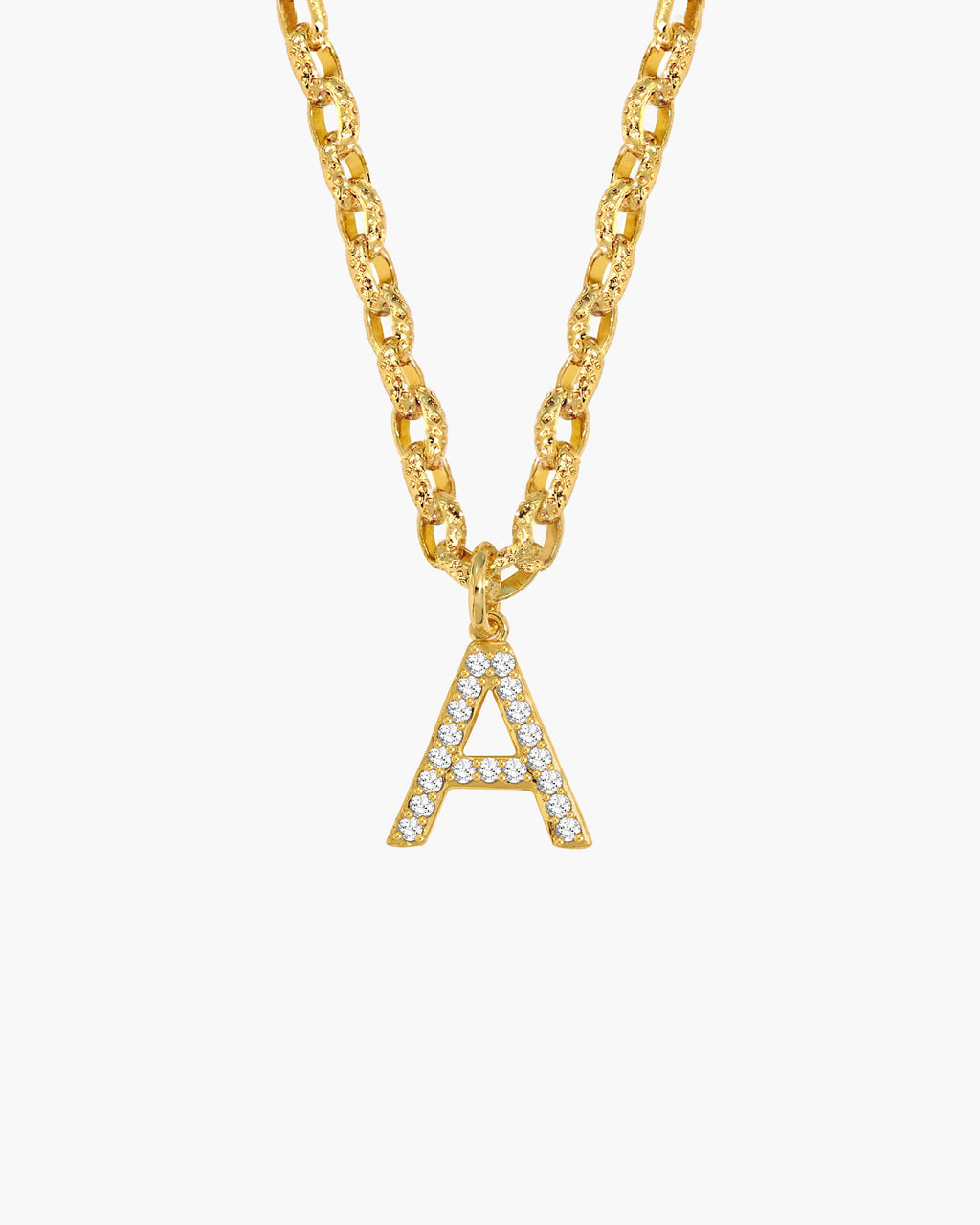 Pavé Initial Chain Necklace