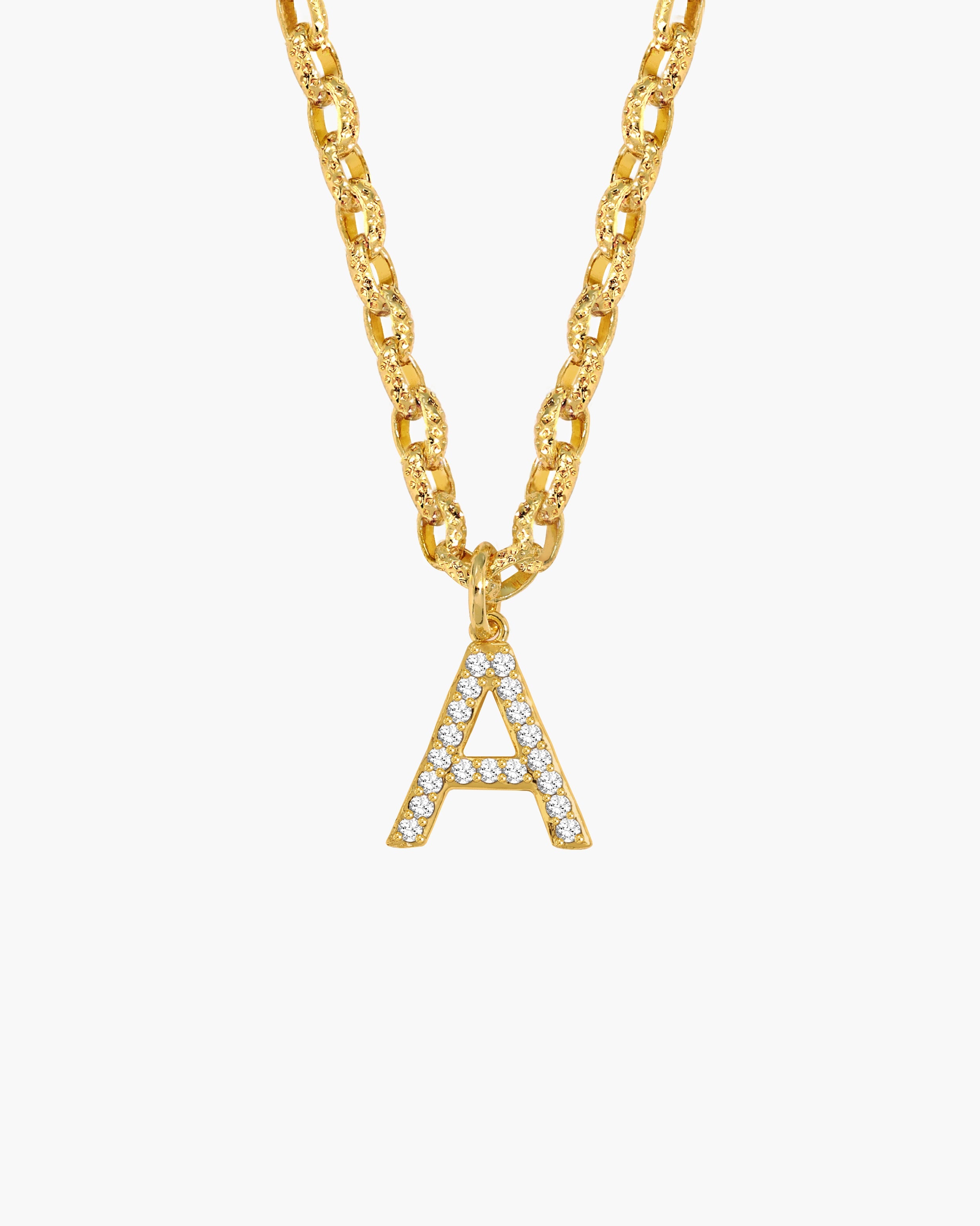 Pavé Initial Chain Necklace
