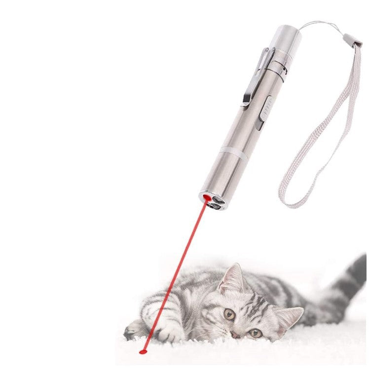 Cat Toy USB Rechargeable Laser Pattern Cat Teaser Stick