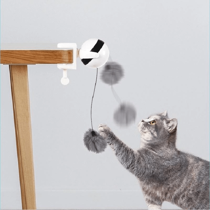 New Electric Cat Toy Funny Cat Teaser Ball Toy Automatic Lifting Spring Rod