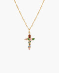 Iridescent Cross Necklace