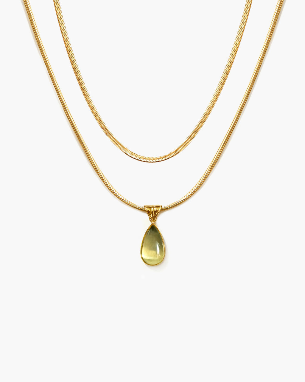 Waterdrop Necklace Set in Silver