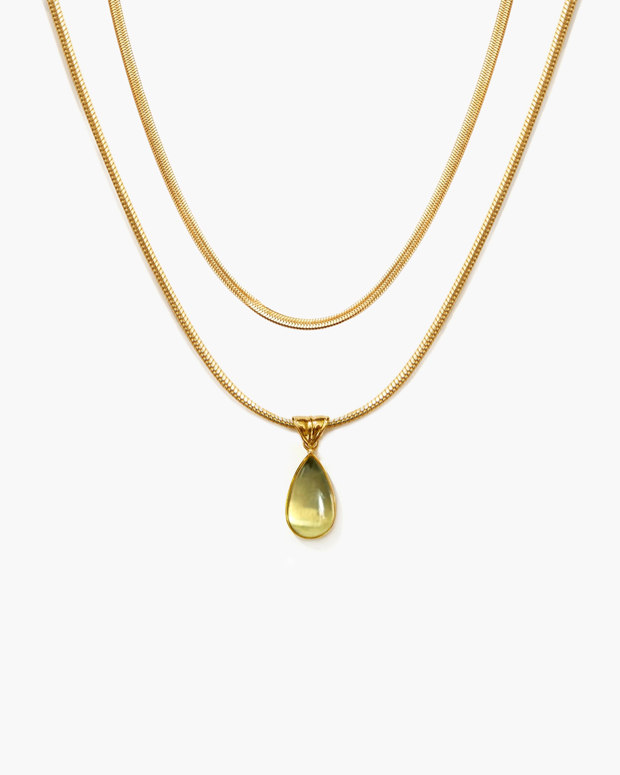 Waterdrop Necklace Set in Silver