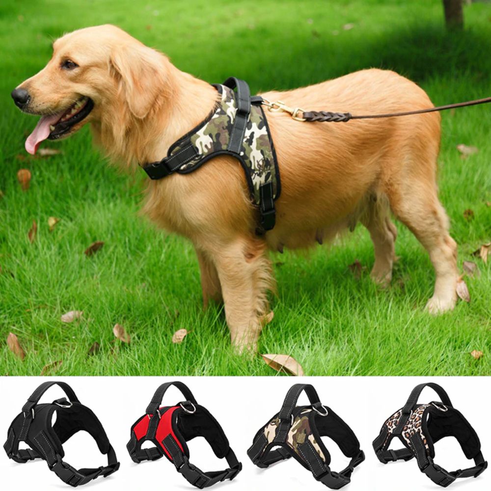 Dog Harness No-Pull Adjustable Outdoor Reflective Pet Vest Easy Control for Small Medium Large Dogs