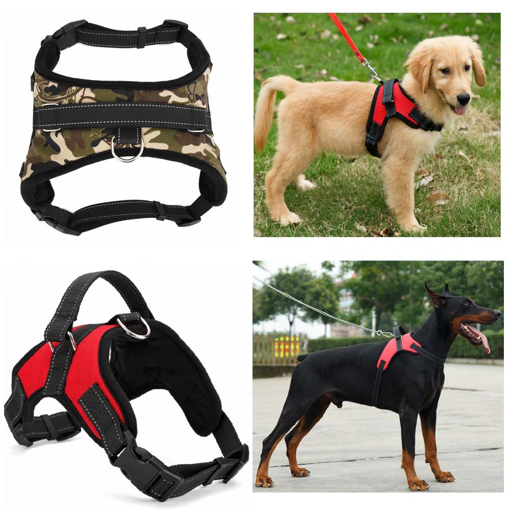 Dog Harness No-Pull Adjustable Outdoor Reflective Pet Vest Easy Control for Small Medium Large Dogs