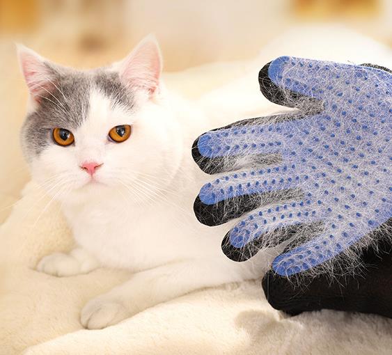 Pet Dog Hair Brush Comb Glove For Pet Cleaning Massage (1 pair