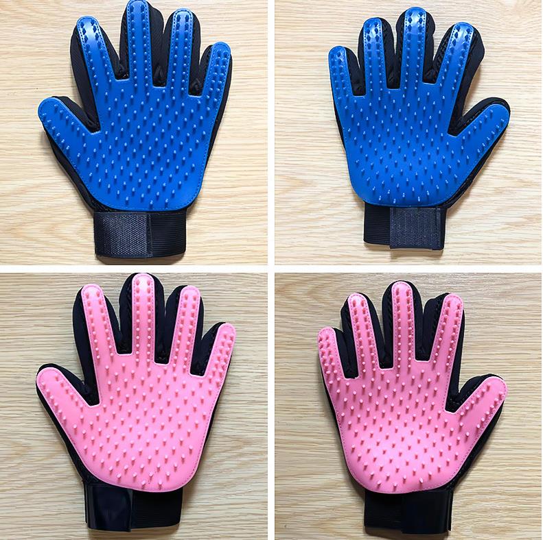 Pet Dog Hair Brush Comb Glove For Pet Cleaning Massage (1 pair