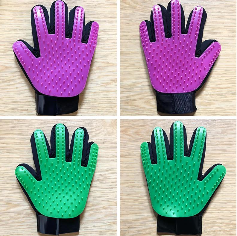 Pet Dog Hair Brush Comb Glove For Pet Cleaning Massage (1 pair