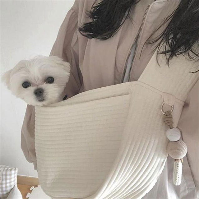 Hand-free pet carrier one shoulder pet travel bag