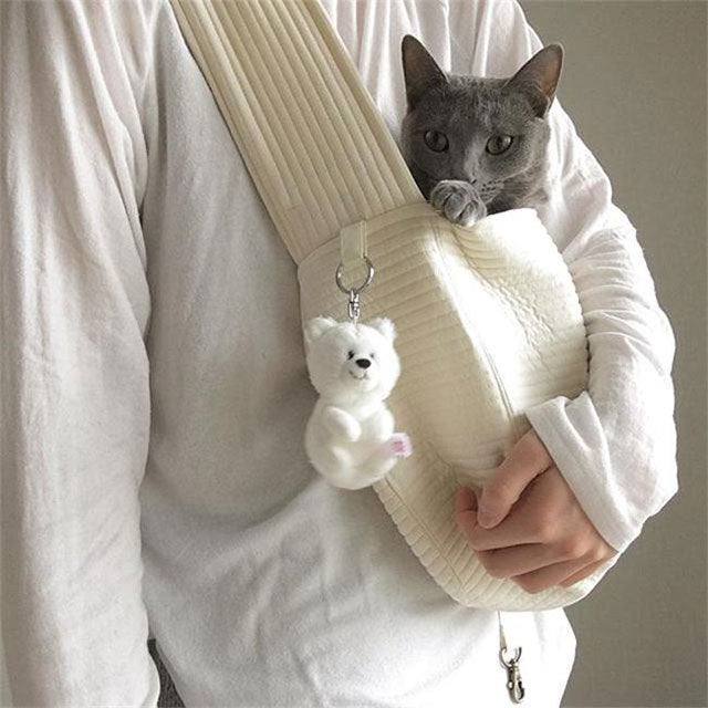 Hand-free pet carrier one shoulder pet travel bag