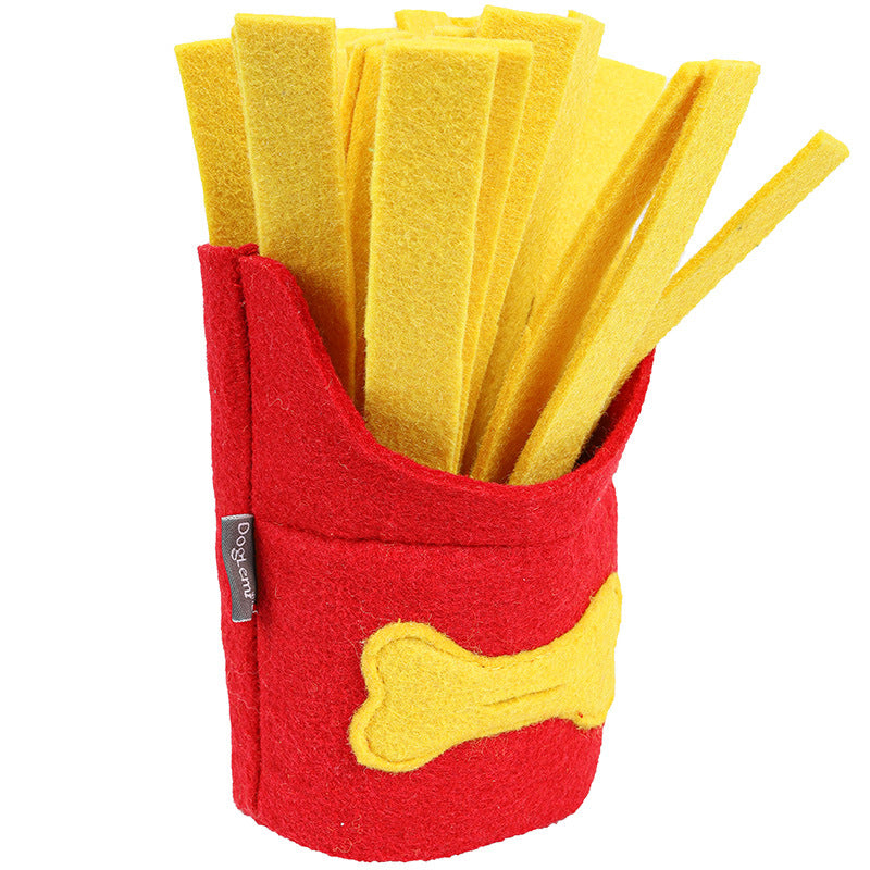 Dogs Toy French Fries Grinding Teeth Leaking Training Toy