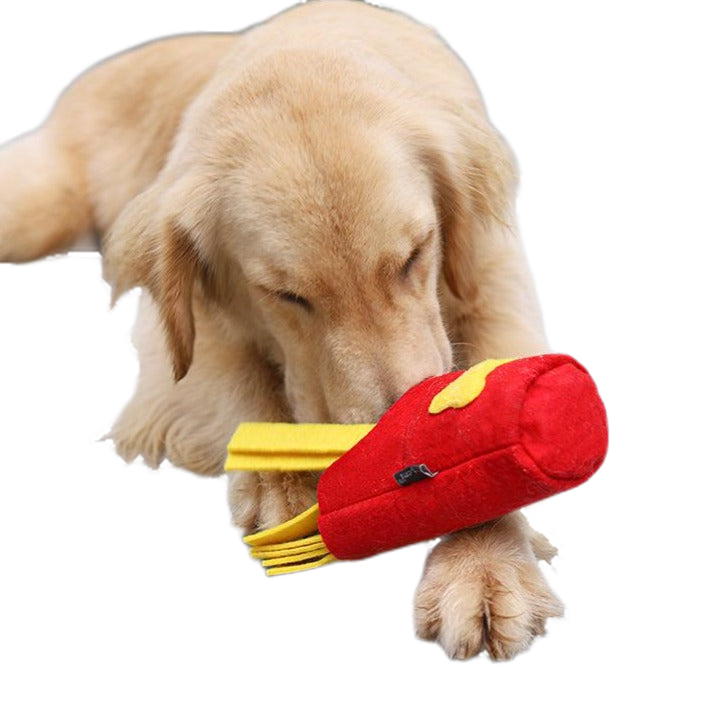 Dogs Toy French Fries Grinding Teeth Leaking Training Toy