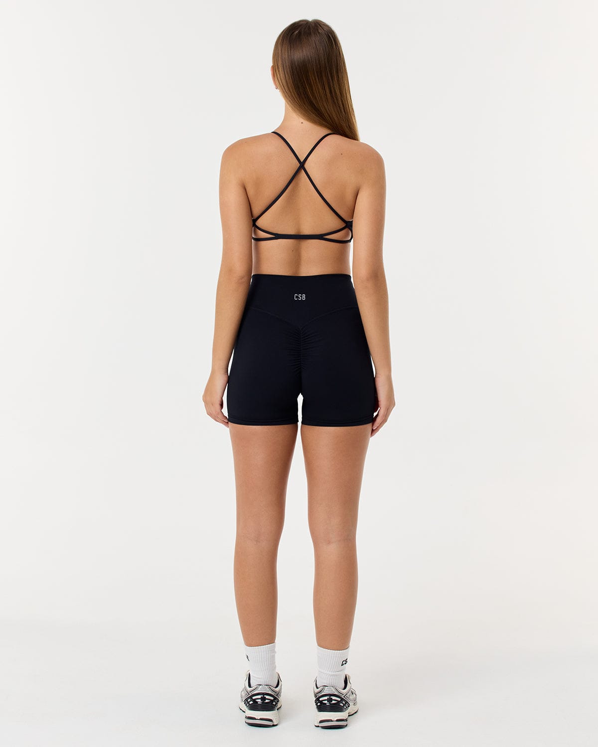 Serenity Scrunch Shorts 5" | Black