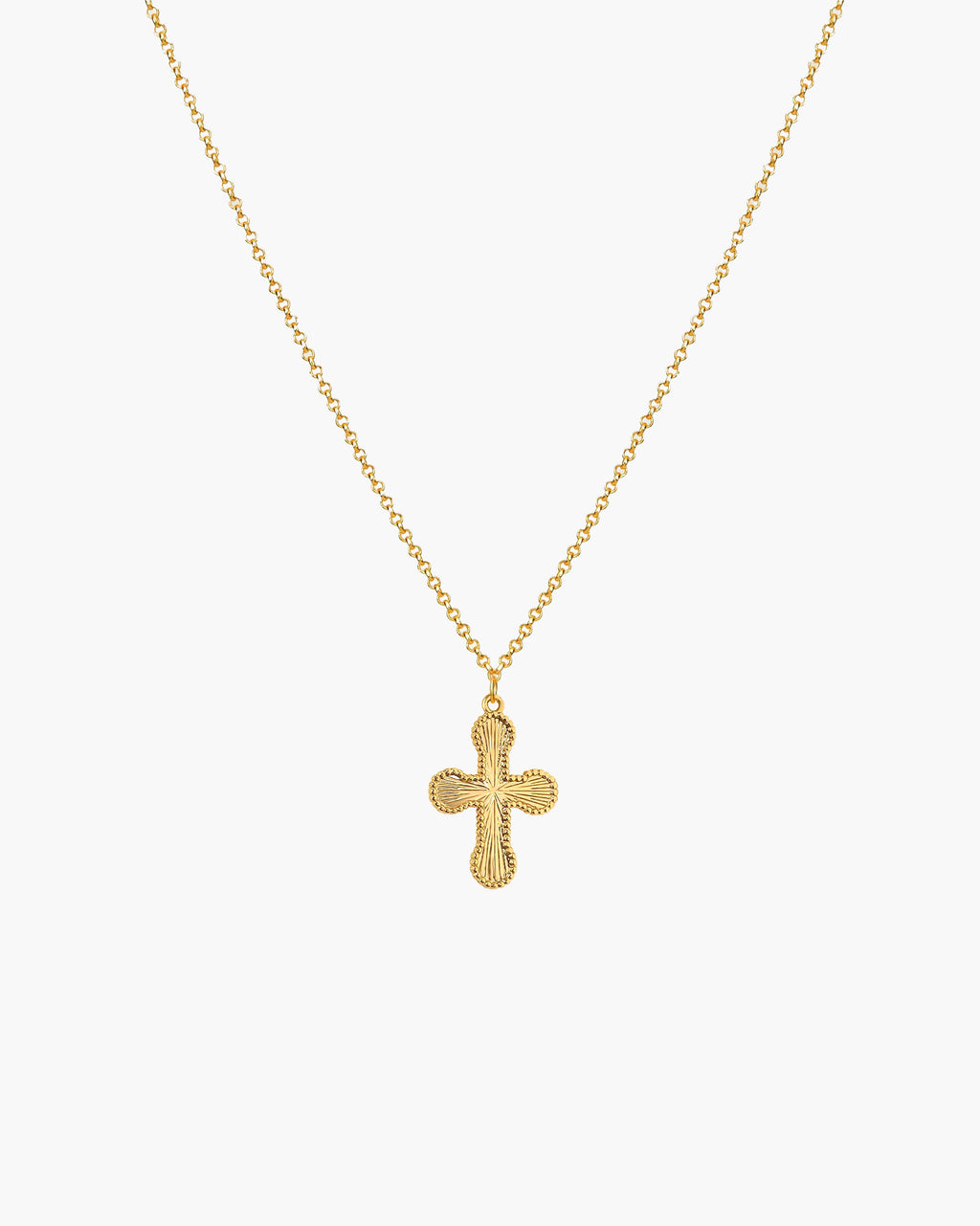 Mini Cross Pendant Necklace in Silver