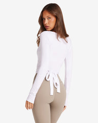 Ballet Wrap Top | White