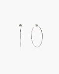 Silver Skinny Hoop Earrings