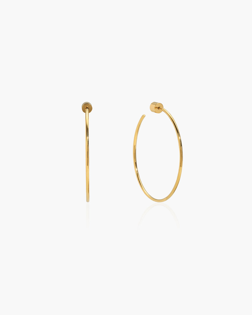 Silver Skinny Hoop Earrings