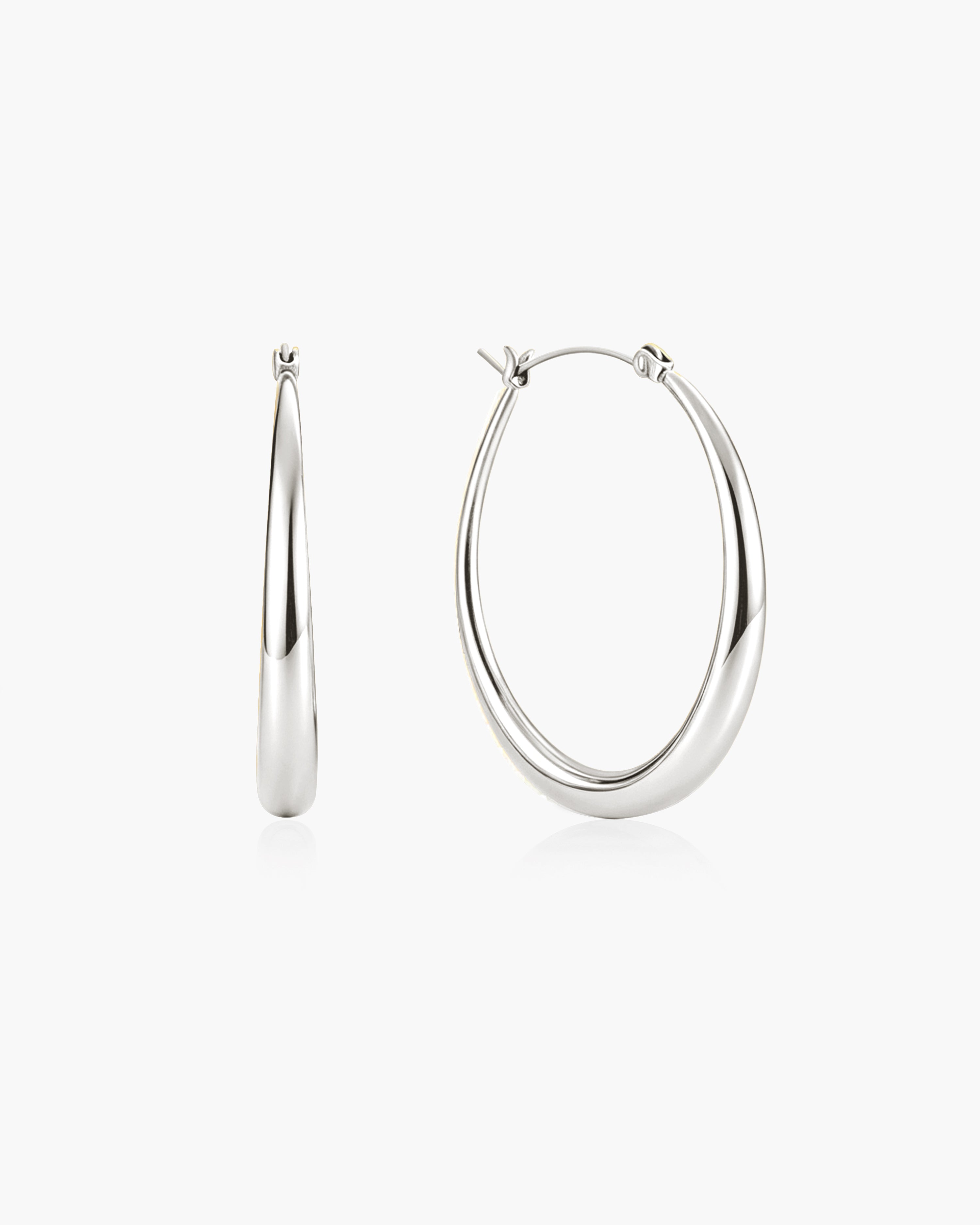 Sloane Hoop Earrings in Silver