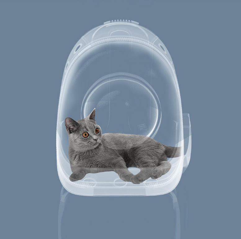 Pet backpack carrier bag portable with capsule oil painting series