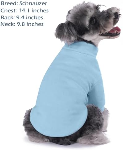 Dog Sweater, 3 Pack Dog Sweaters for Small Dogs Girl Boy, Ultra Soft Warm Puppy Clothes Dog Coat for Winter (Gray+Azure+Navy, Small)
