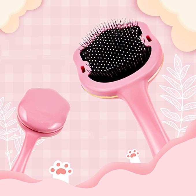 Cat Paw Grooming Comb Undercoat Pin Rake Brush for Pets' Hair Shedding