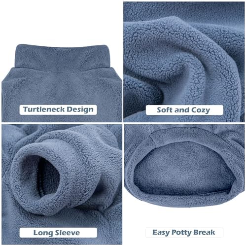 Dog Sweater, 3 Pack Dog Sweaters for Small Dogs Girl Boy, Ultra Soft Warm Puppy Clothes Dog Coat for Winter (Gray+Azure+Navy, Small)