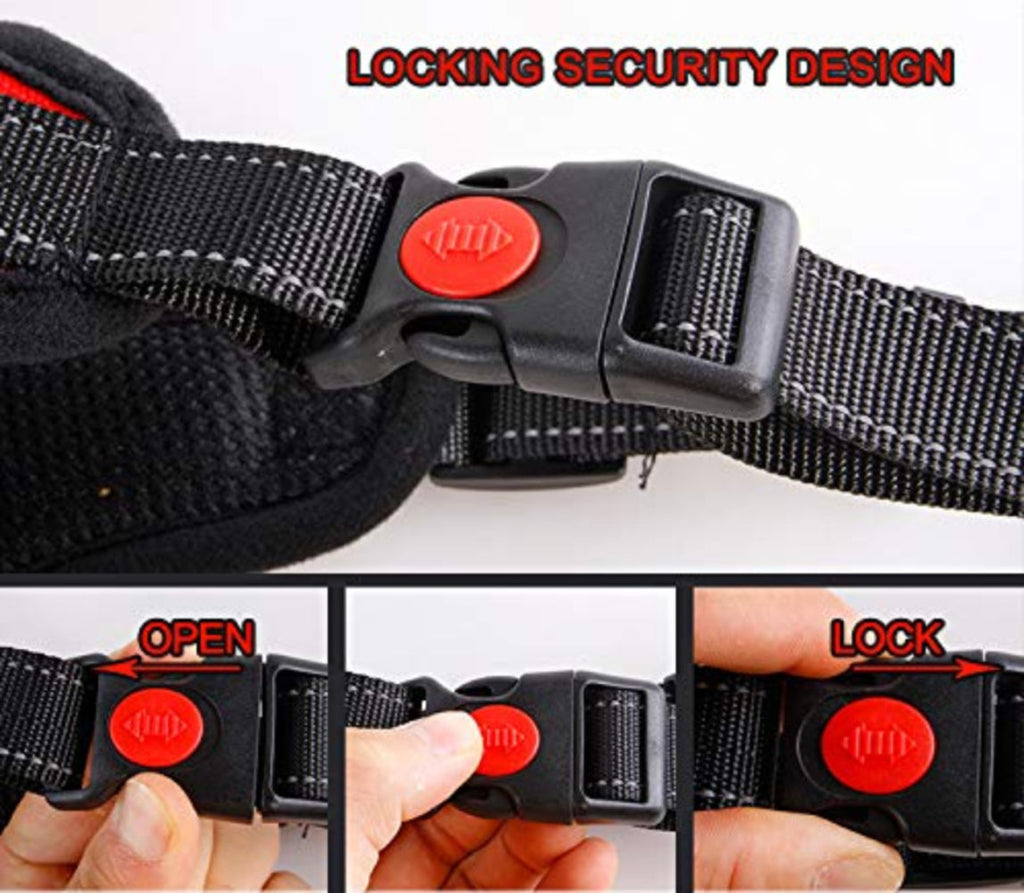 Dog Harness No-Pull Adjustable Outdoor Reflective Pet Vest Easy Control for Small Medium Large Dogs