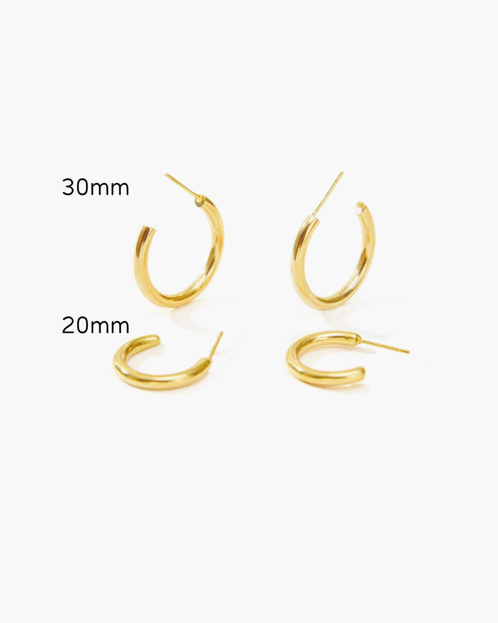Silver 30mm Endless Hoop Earrings