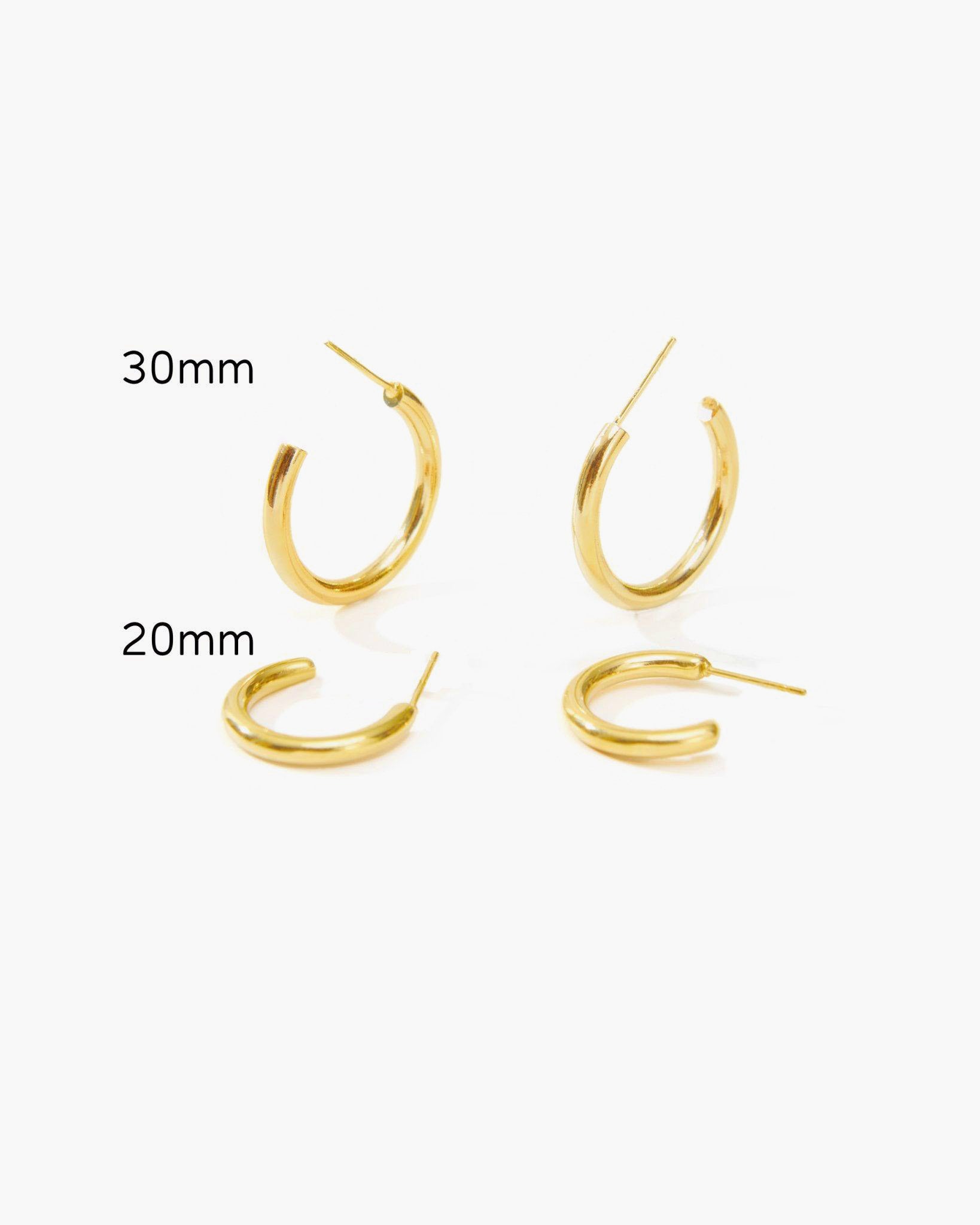 Silver 30mm Endless Hoop Earrings