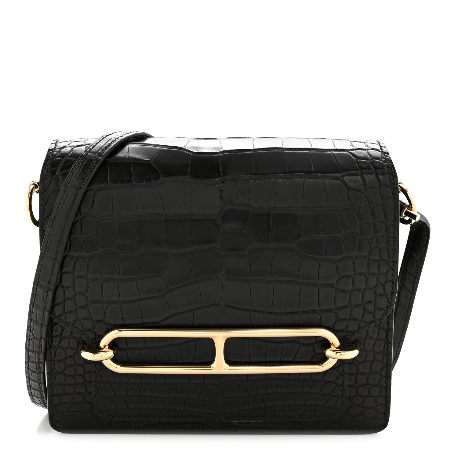 Matte Alligator Mini Sac Roulis Black