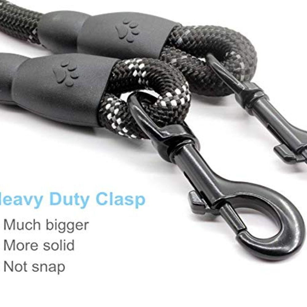 5ft Strong Dog Leash with Comfortable Padded Handle and Reflective Threads for Medium and Large Dogs
