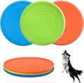 Dog Flying Disc, 3 Pack Dog Flyer Toys, Soft Rubber Interactive Lightweight Flying Disc Dog Toy for Small Large Dogs - Floats in Water & Safe on Teet