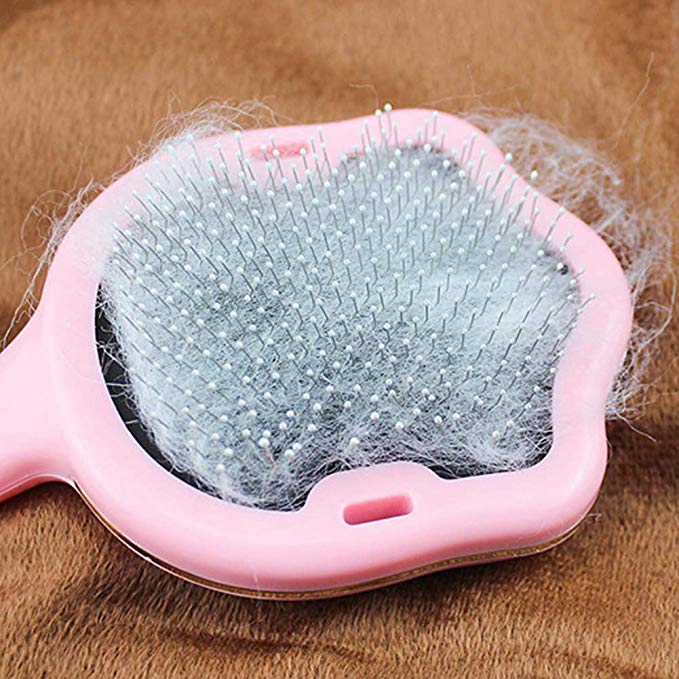 Cat Paw Grooming Comb Undercoat Pin Rake Brush for Pets' Hair Shedding