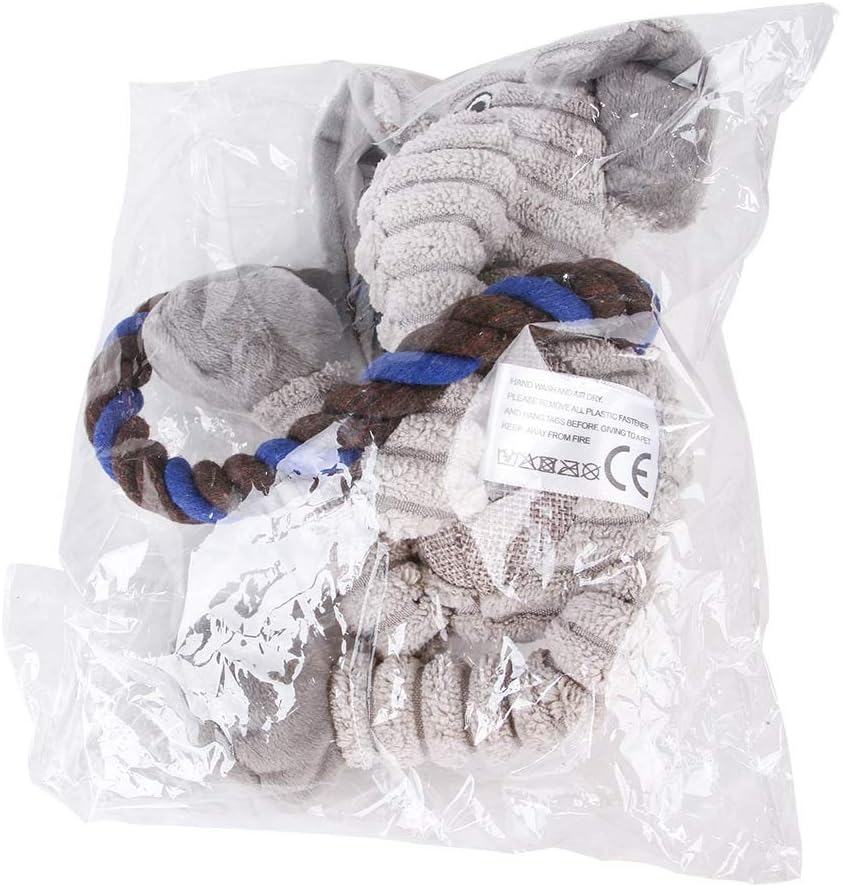 Pet Toys, Dog Squeaky Toys Plush Elephant,Monkey,Lion Interactive Toys Dog Chew Squeaker Toys for Puppy Small Dog Medium Dogs Large Dogs Cats (Grey Elephant)