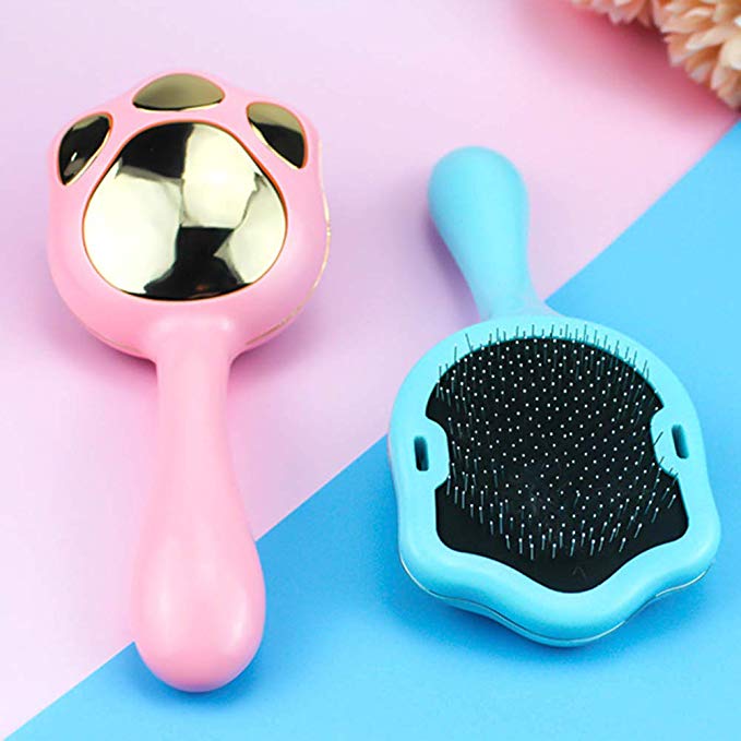 Cat Paw Grooming Comb Undercoat Pin Rake Brush for Pets' Hair Shedding
