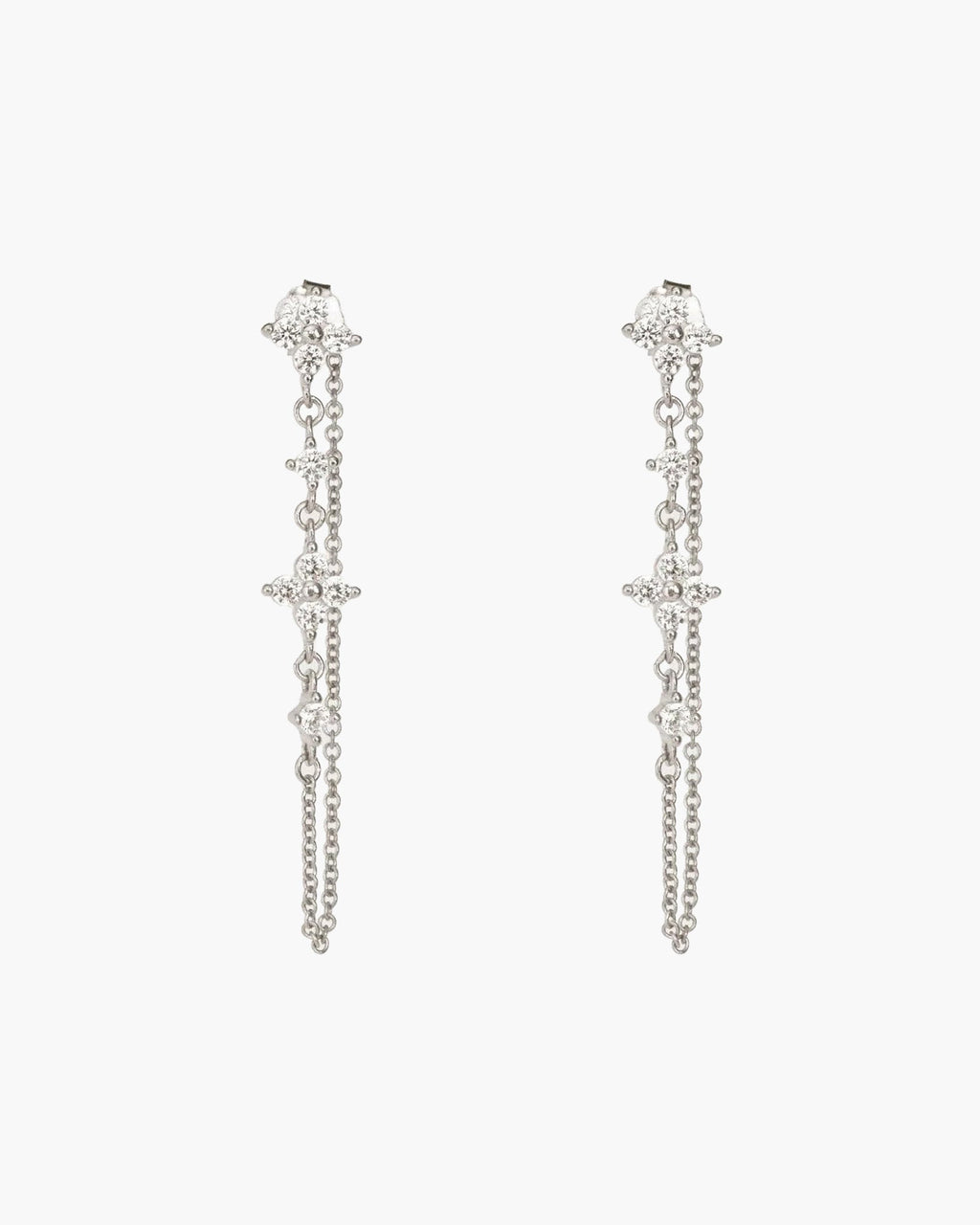 Gold Clover Drop Earrings