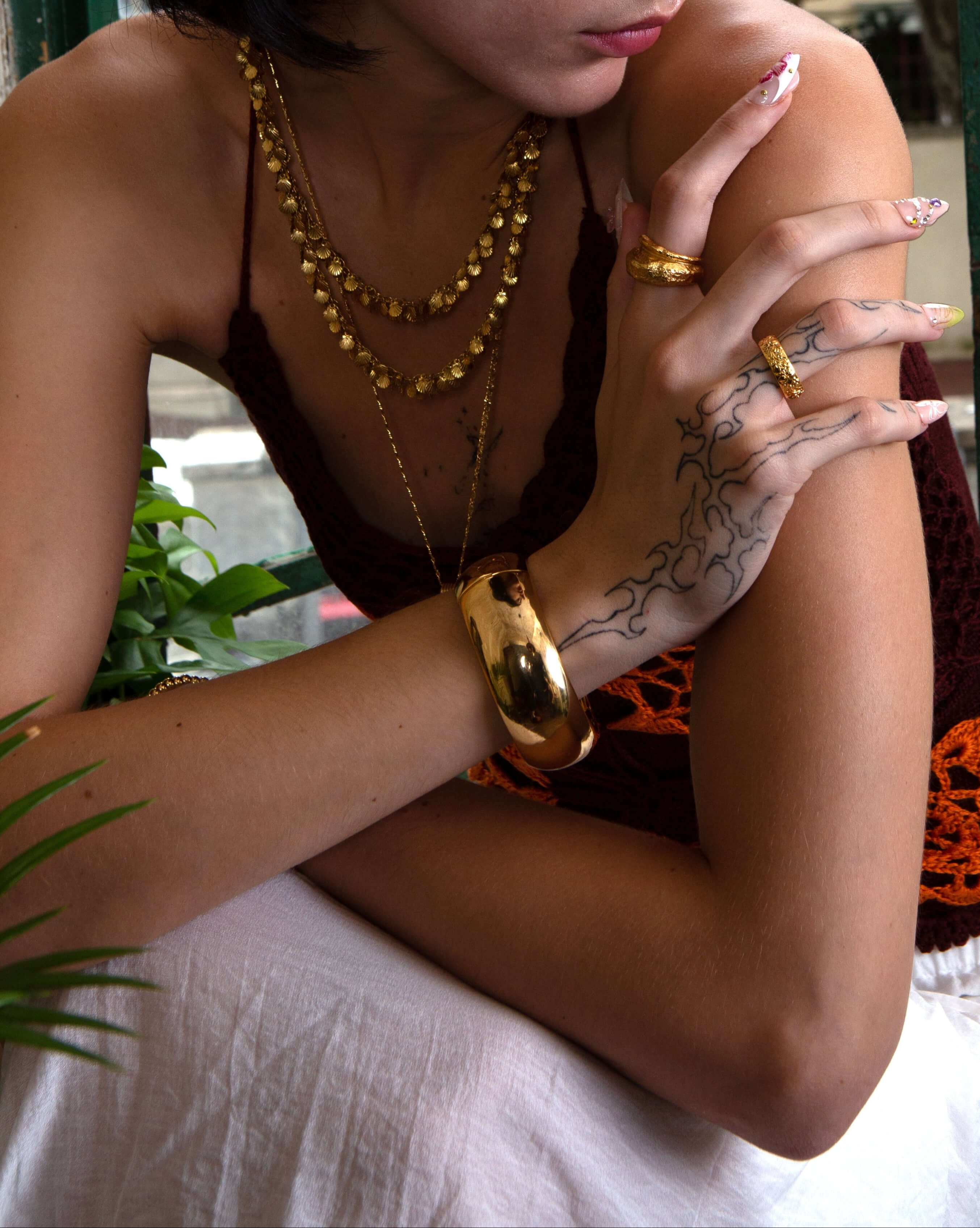 Gold Chunky Bangle
