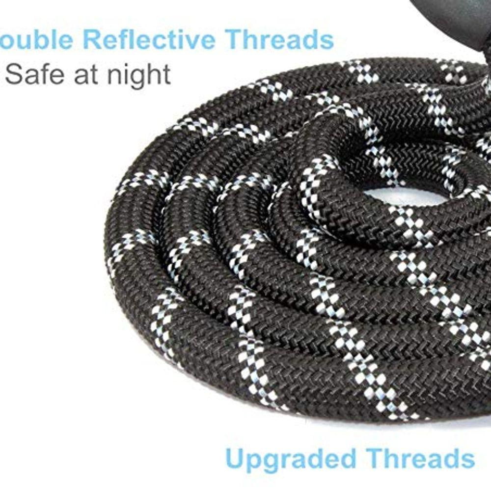 5ft Strong Dog Leash with Comfortable Padded Handle and Reflective Threads for Medium and Large Dogs