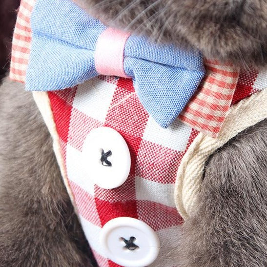 Pet collar Cat Dog Traction Rope with Bow Tie