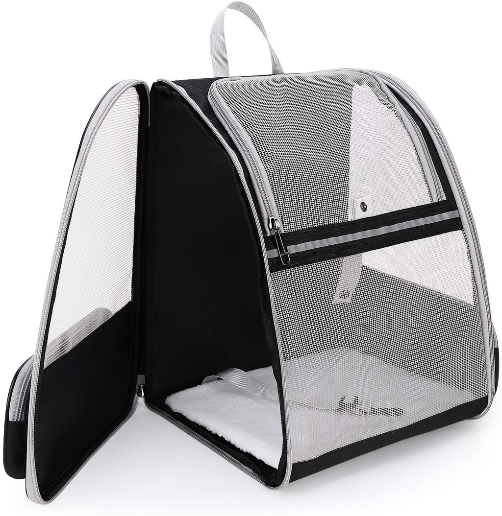 Breathable mesh pet backpack, airline approved