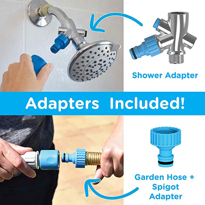 Pet Grooming Shower Sprayer & Scrubber Bathing Tool Compatible with Bath Tub & Outdoor Garden Hose
