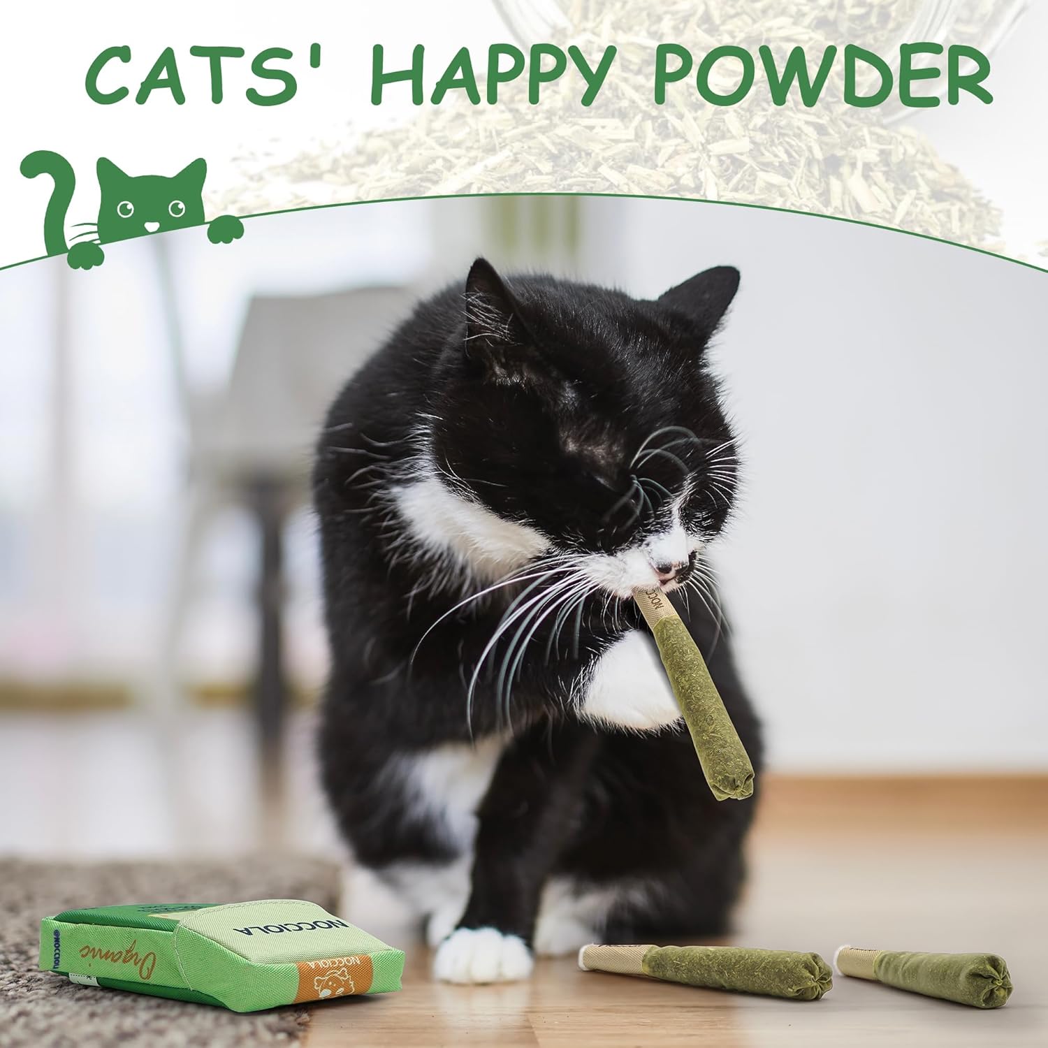 3 Pack Catnip Toys for Cats, Funny Cat Toys Filled with 100% Pure Organic Catnip, Safe Kitten Teething Chew and Kicker Toys, Stress Relieving Fun for Indoor Cats